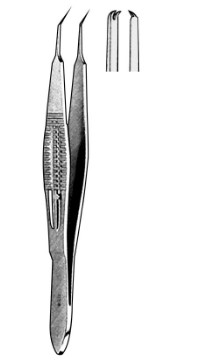 TYİNG  MİKRO FORSEPS TIRTIL SAPLI DÜZ 0,4X6MM 15 CM